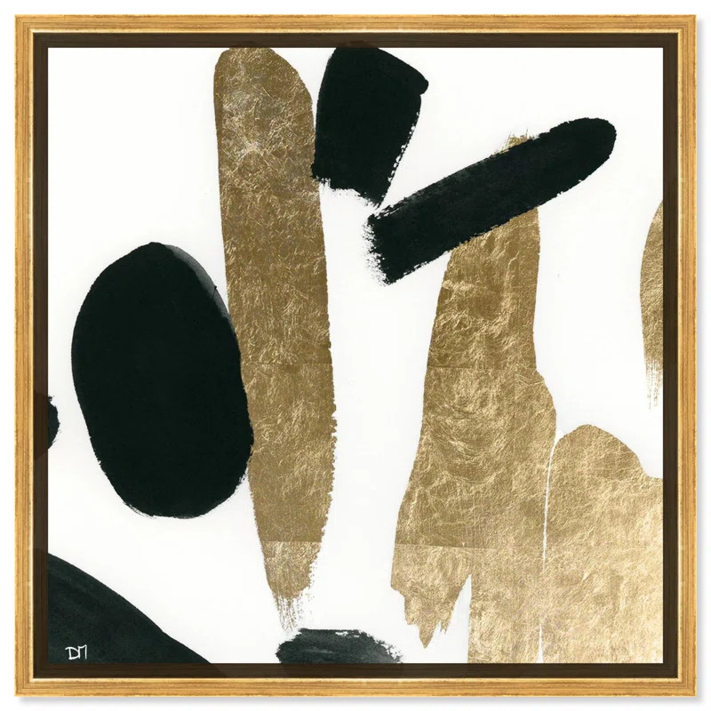 'Big Gold' Wrapped Graphic Art Print on Canvas | Wayfair North America