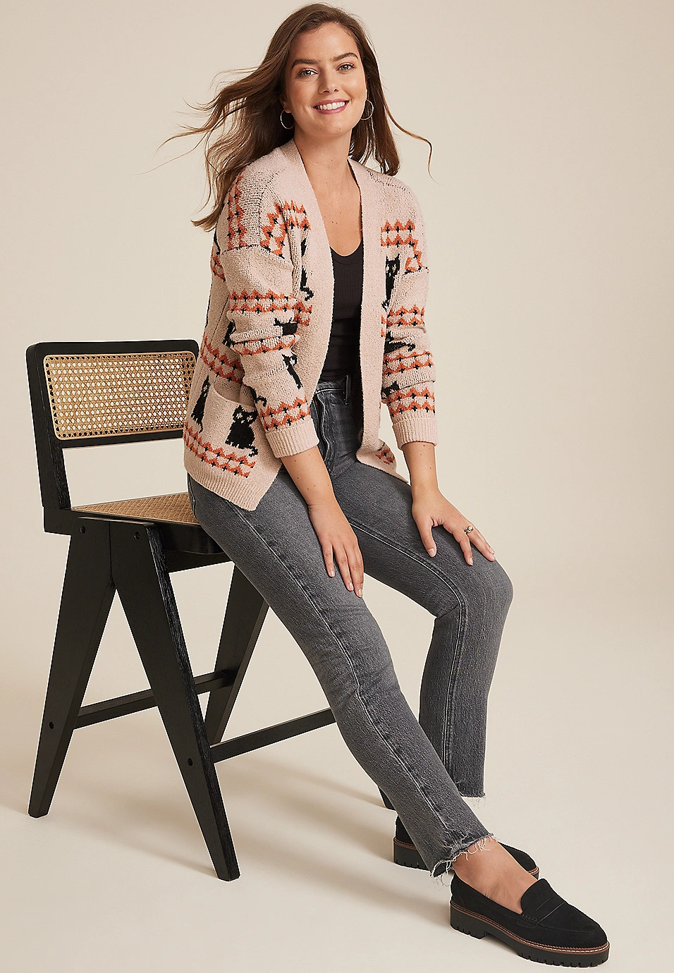 Cat Long Sleeve Cardigan | Maurices