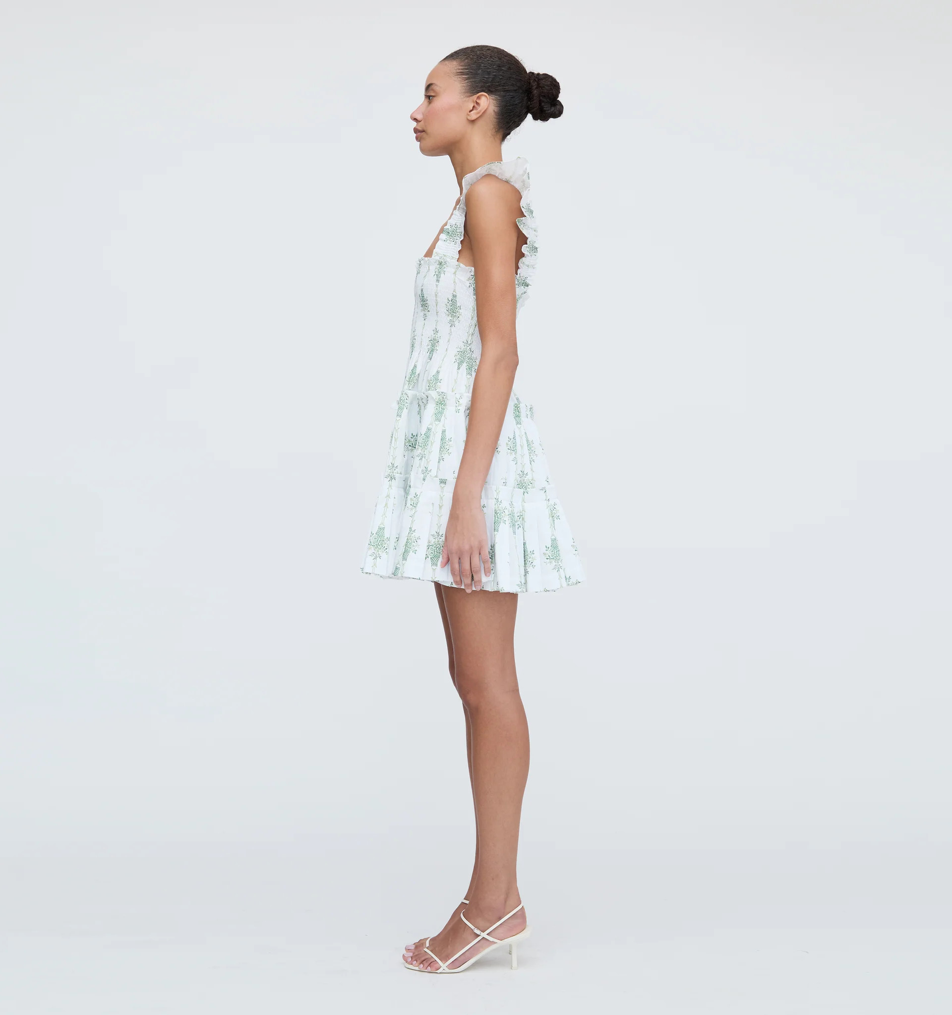 The Charlotte Nap Dress - Apple Green Basket Stripe | Hill House Home US