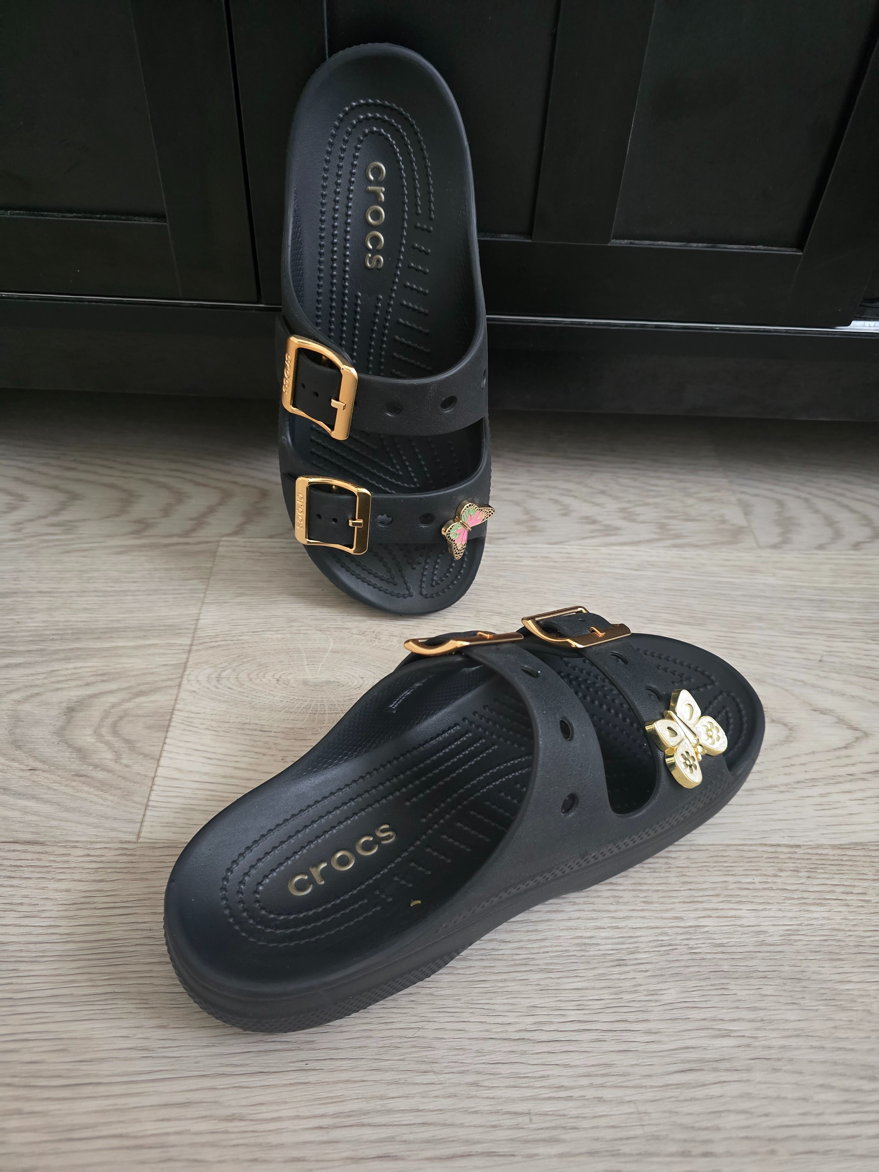 Women’s Metallic Buckle Saturday Sandal wirh butterfly charms. 

#LTKSeasonal #LTKmomlife #LTKU