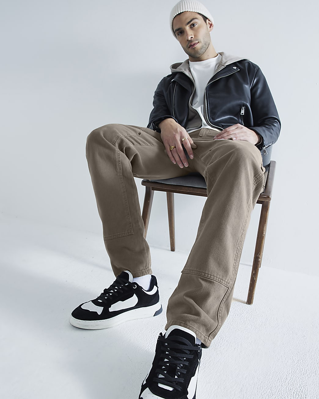 Brown Relaxed Fit Carpenter Trousers | River Island UK & IE