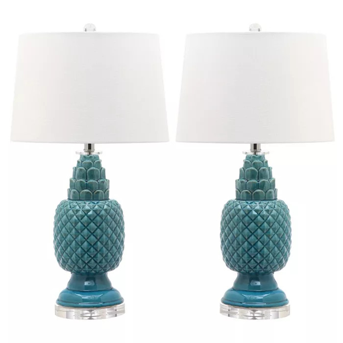 Safavieh Blakely Teal Table Lamp 2-piece Set | Kohl's