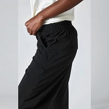 SeeLuNa Women Barrel Travel Pants Elastic Waistband Tapered Leg Baggy Mid Rise Work Trousers Loun... | Amazon (US)