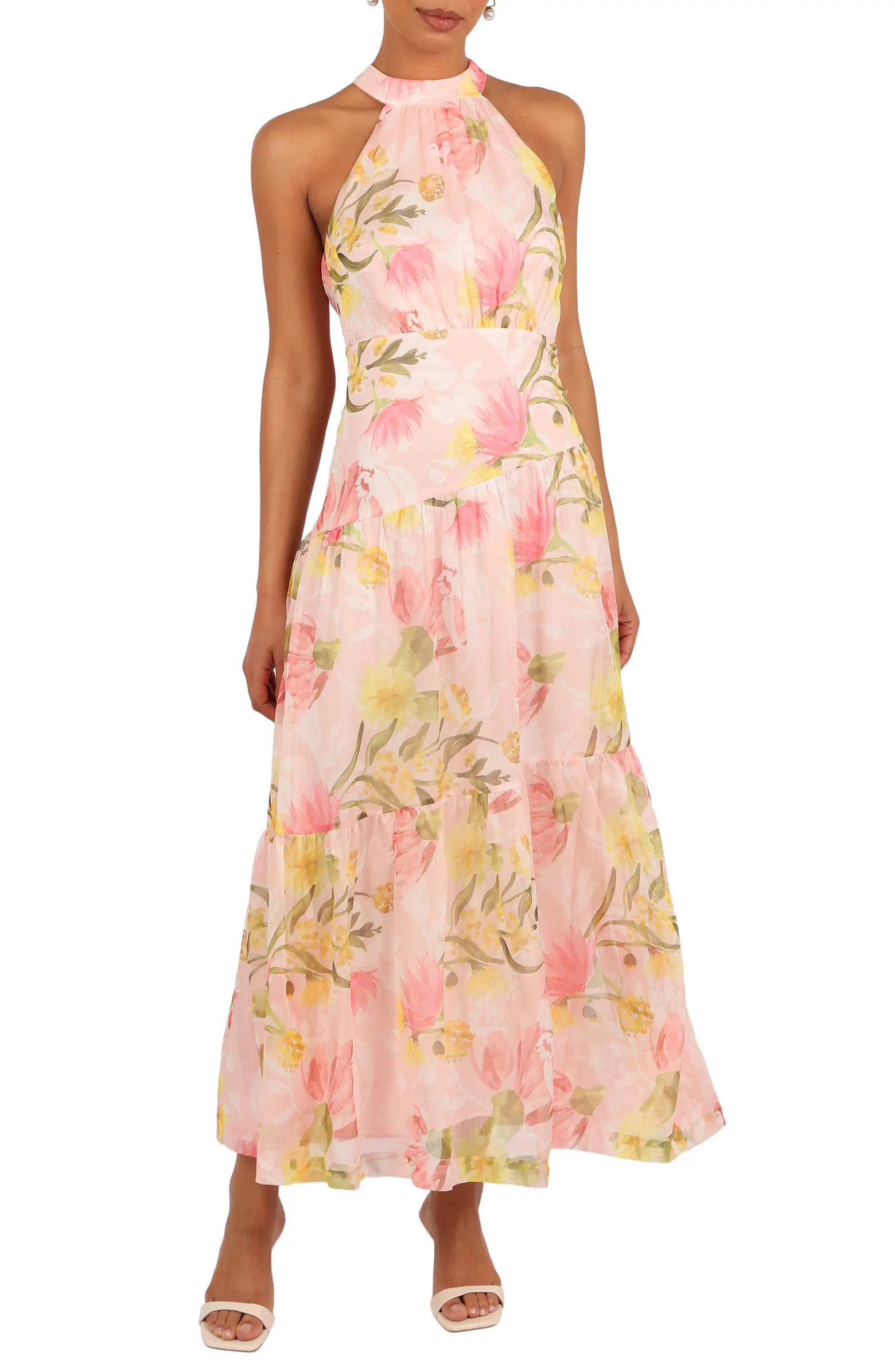 Eden Floral Halter Maxi Dress | Nordstrom