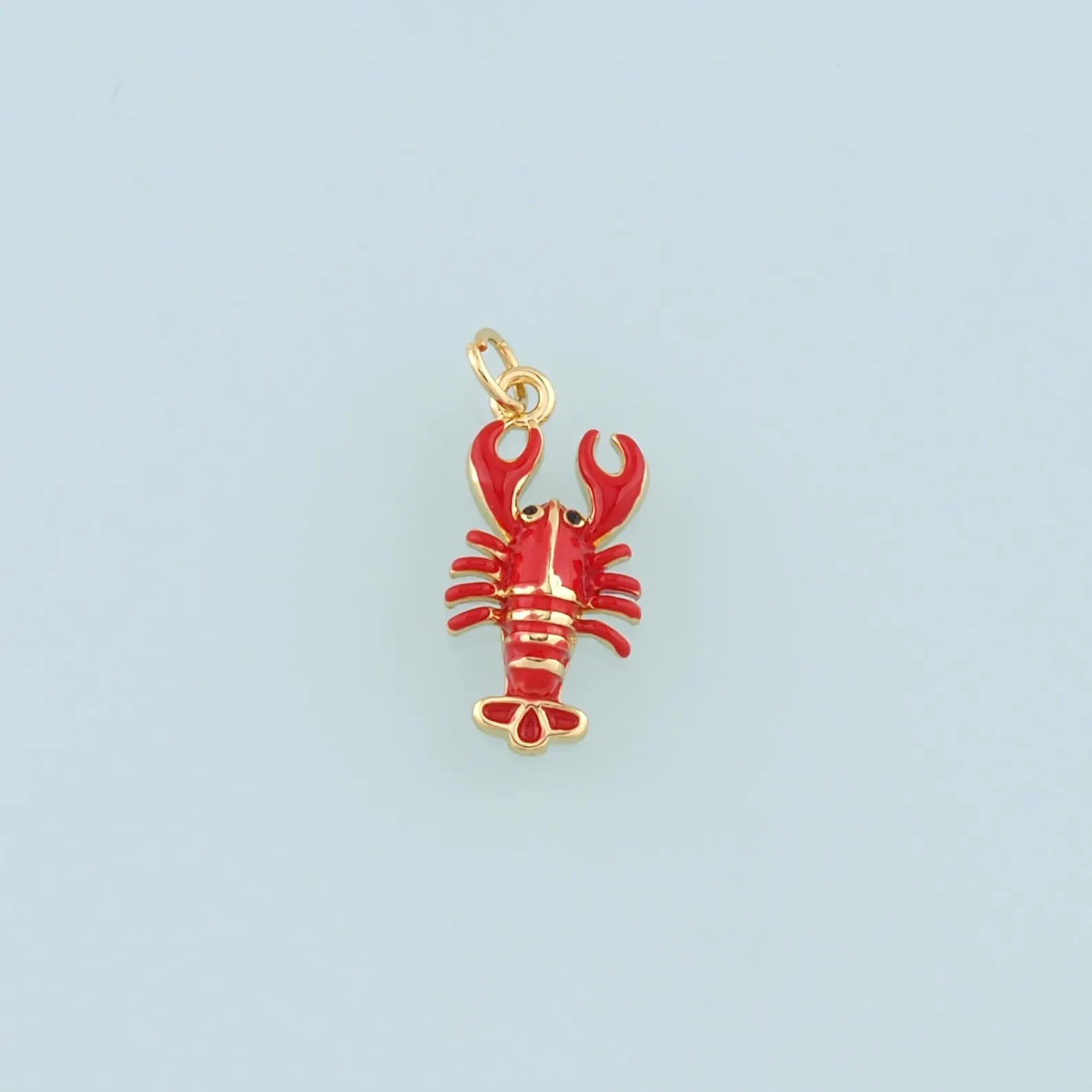 Cute Lobster Charms,18K Gold Filled Enamel Lobster Pendant,Kawaii Ocean Charm Bracelet Necklace f... | Etsy (Global)