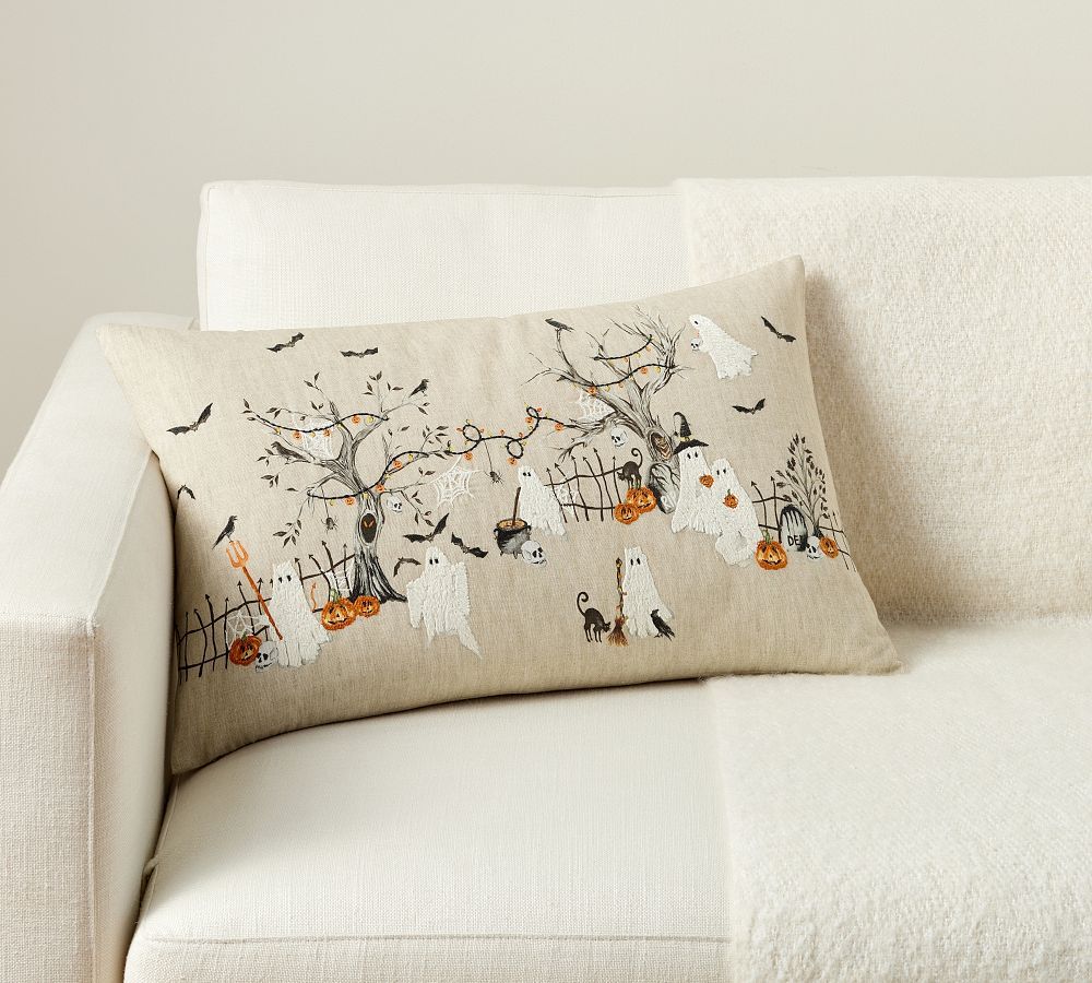 Scary Squad Lumbar Pillow | Pottery Barn (US)