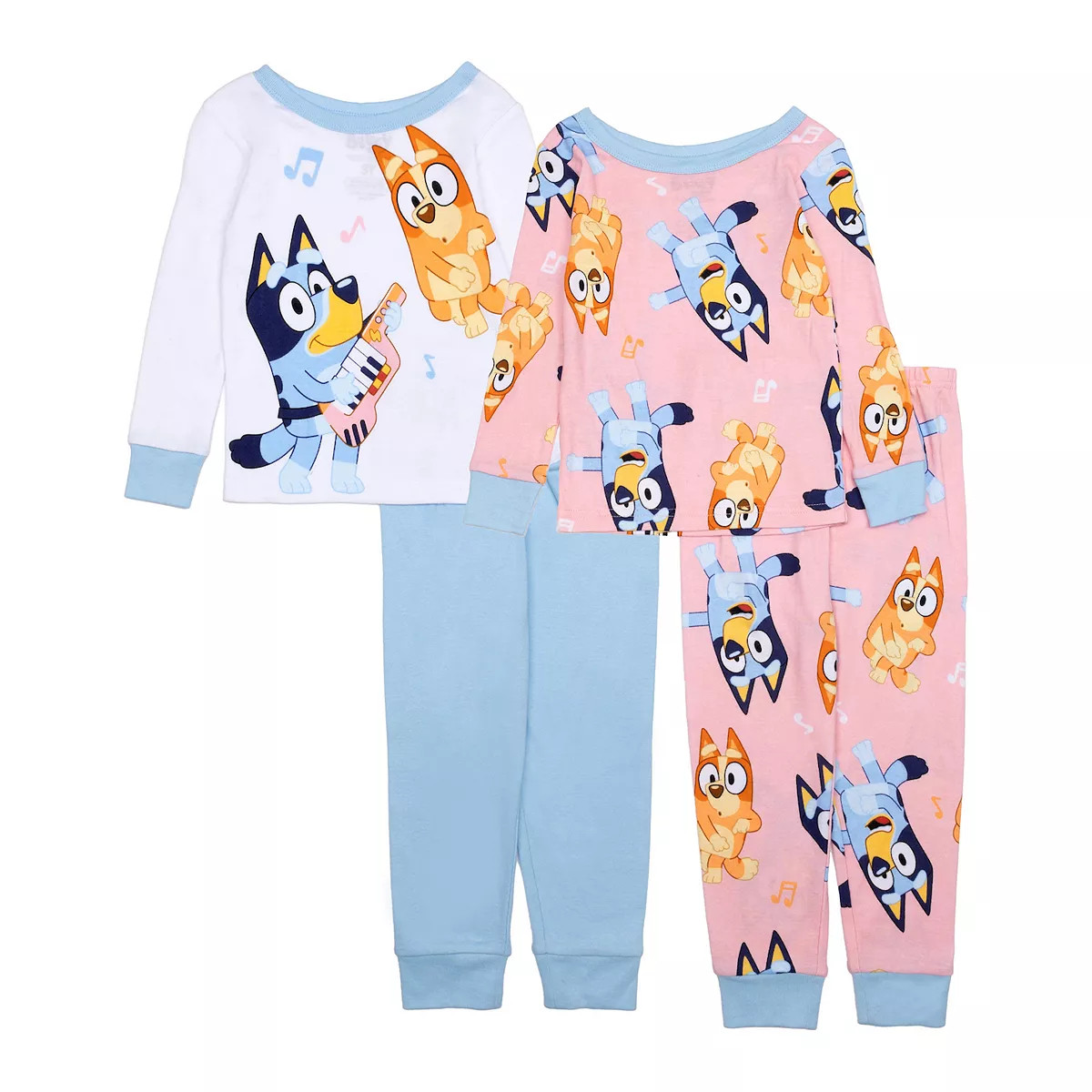 Toddler Girl Bluey "Bluey Jam" 4-Piece Pajama Set | Kohl's