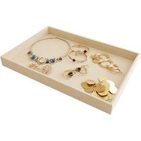 Large Beige Velvet Jewelry Tray Stackable Multi-Function Home Show Storage Organizer Box Premium Gra | Etsy (US)