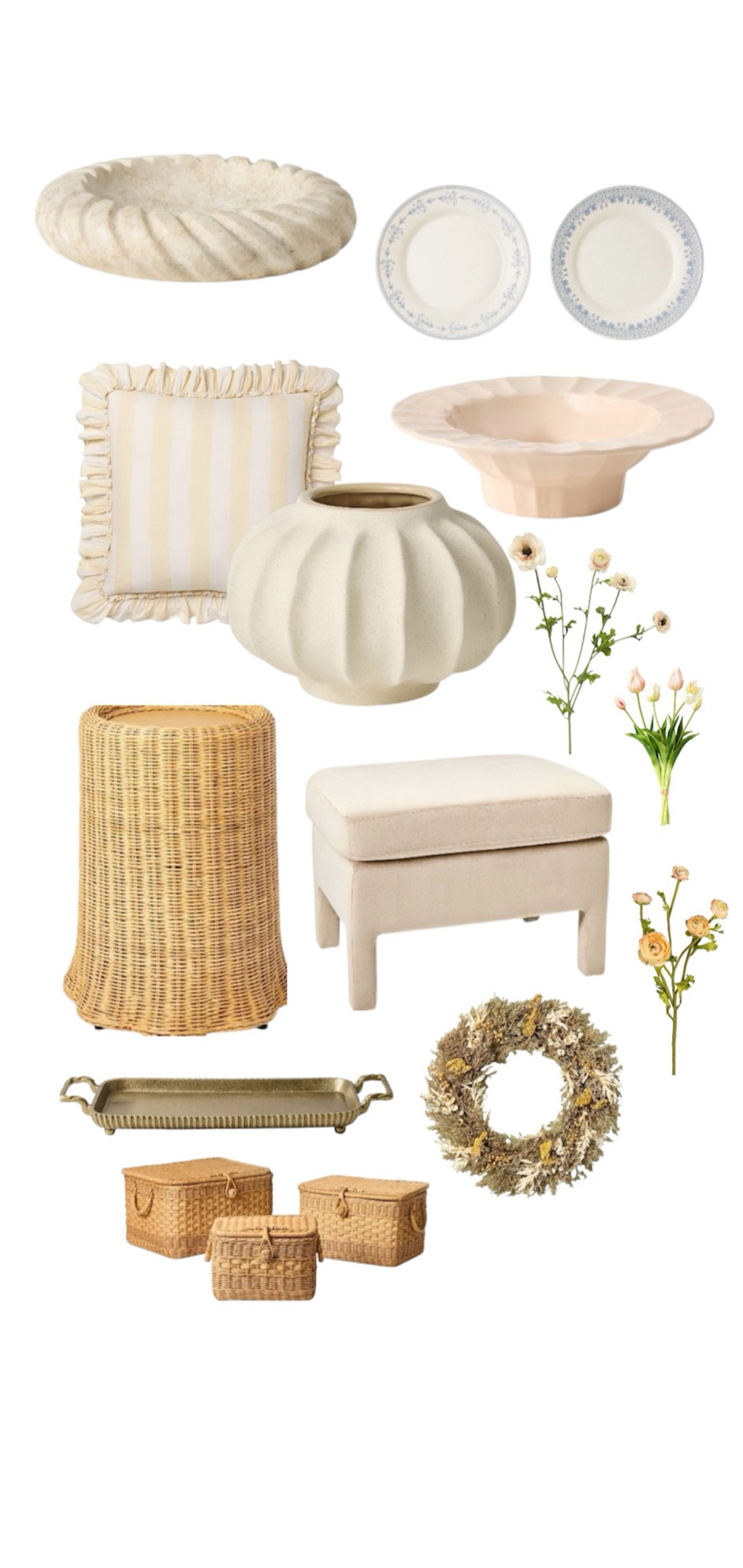 Get ready for spring with me! Found some beautiful pieces 🥰 #spring #rattan #scalloped #floral #vase #tray #homedecor #ottoman #table #wreath #vintage #cottagee

#LTKFindsUnder100 #LTKGiftGuide #LTKSeasonal