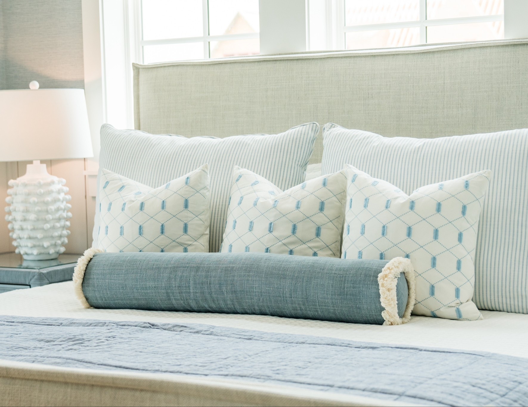 Crisp whites, cool blues, and the comfiest bedding refresh. 🌊 Such an easy way to elevate a room — and a perfect holiday gift too.✨

#LTKHome #LTKHoliday #LTKGiftGuide