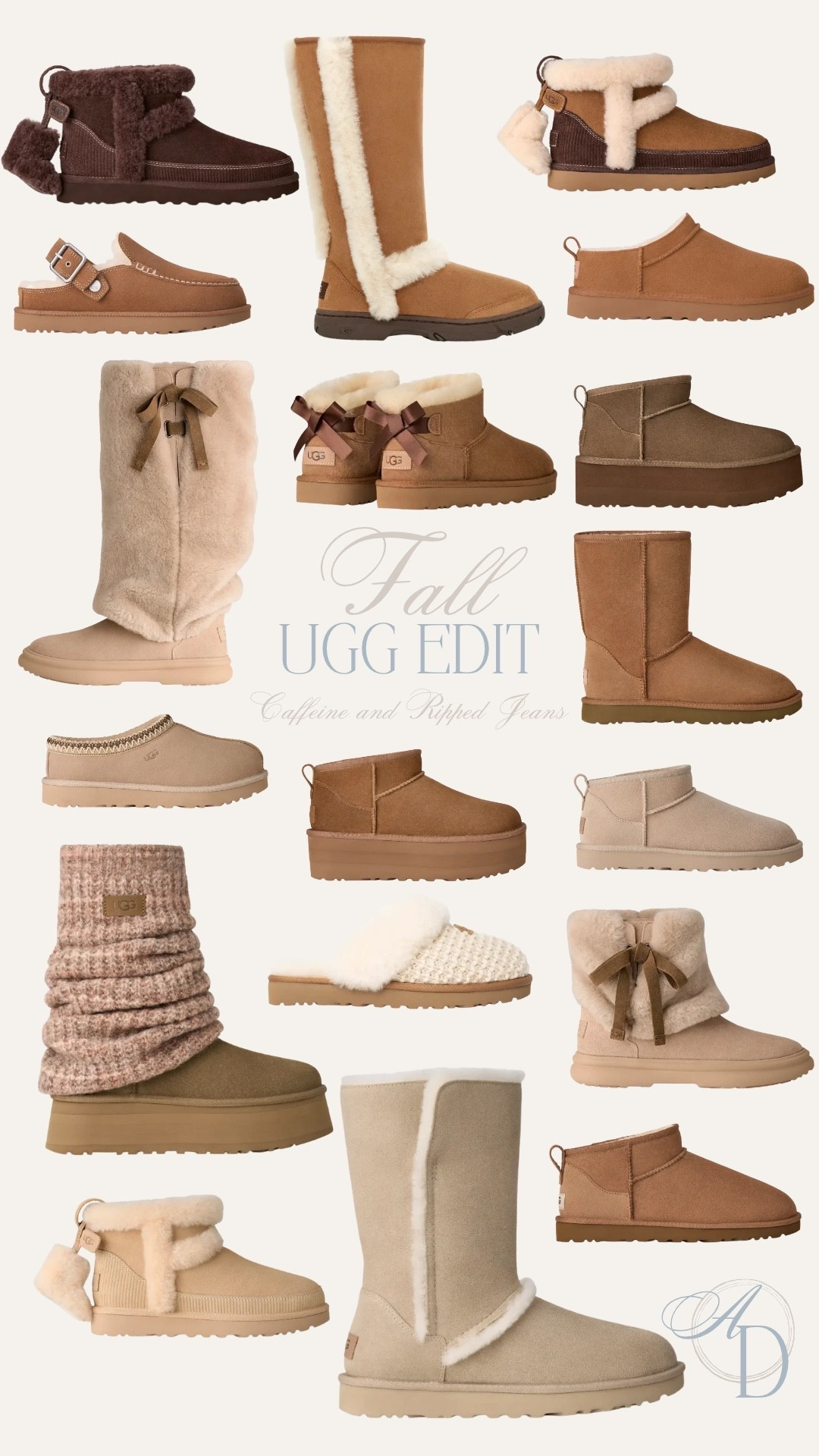 // Ugg boots for fall // Ugg boot season // cute Uggs for fall // Uggs // Uggs with bows // leg warmer Uggs // brown Uggs // light colored Uggs //

#LTKootd #LTKSeasonal