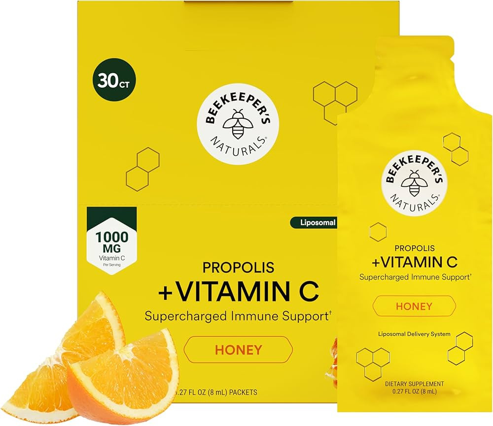 Beekeeper's Naturals Liposomal Vitamin C (1000mg) + Propolis Packets, 30 Ct | Amazon (US)