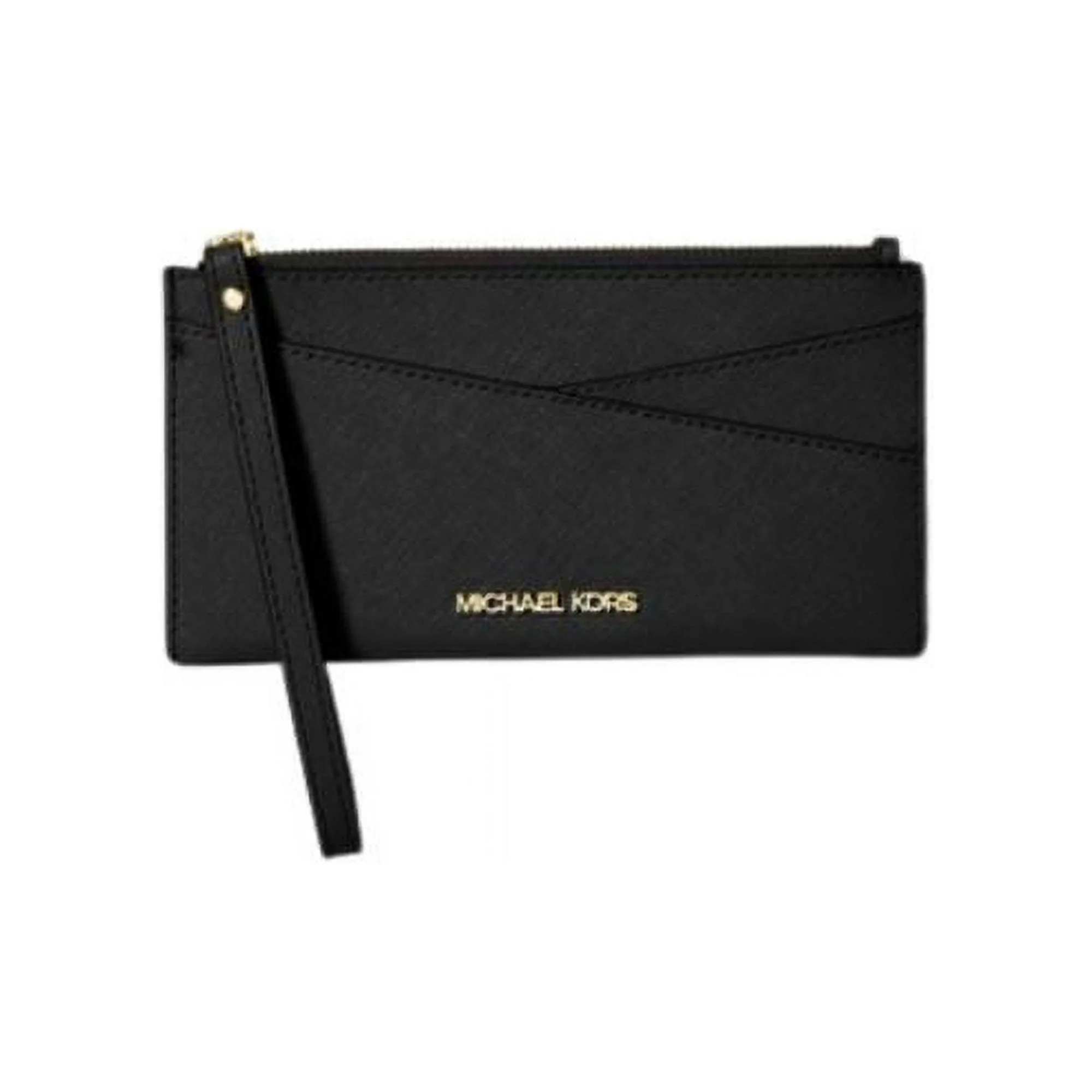 Michael Kors Women's Jet Set Crossover Wristlet Wallet, Saffiano Leather, Black | Walmart (US)