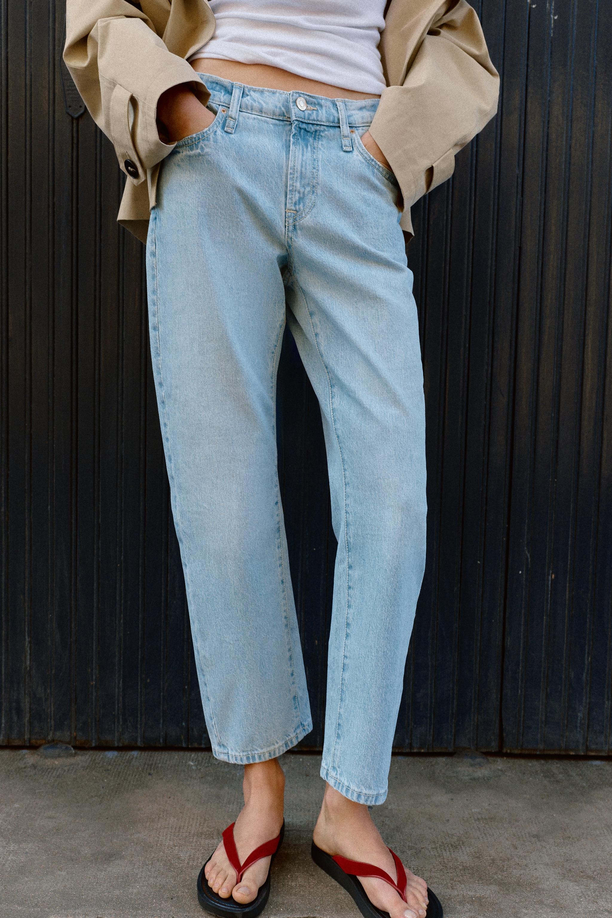 Z1975 CROPPED MID-WAIST JEANS | Zara UK