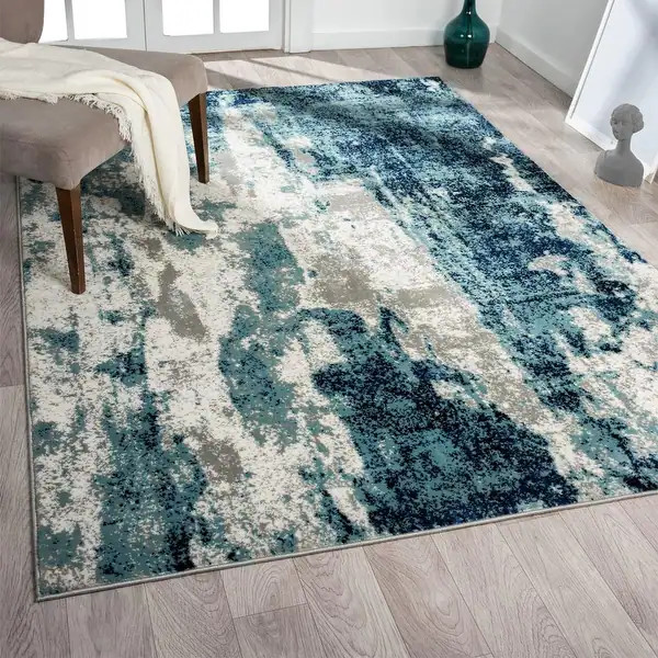 Luxe Weavers Modern Abstract Pattern Medium Pile Area Rug - 4' x 5' - Bed Bath & Beyond - 3705314... | Bed Bath & Beyond