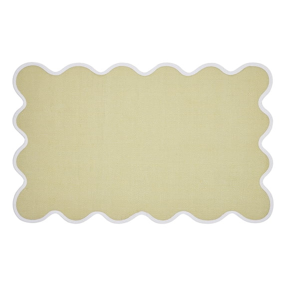 My Texas House Yellow Scallop Indoor/Outdoor Layering Rug, 24" x 38" | Walmart (US)