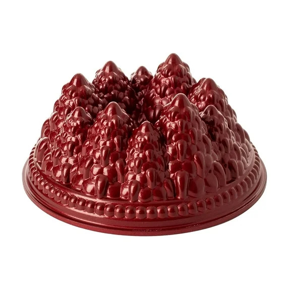 Nordic Ware Pine Forest Bundt Pan, Nonstick Cast Aluminum, Red | Walmart (US)