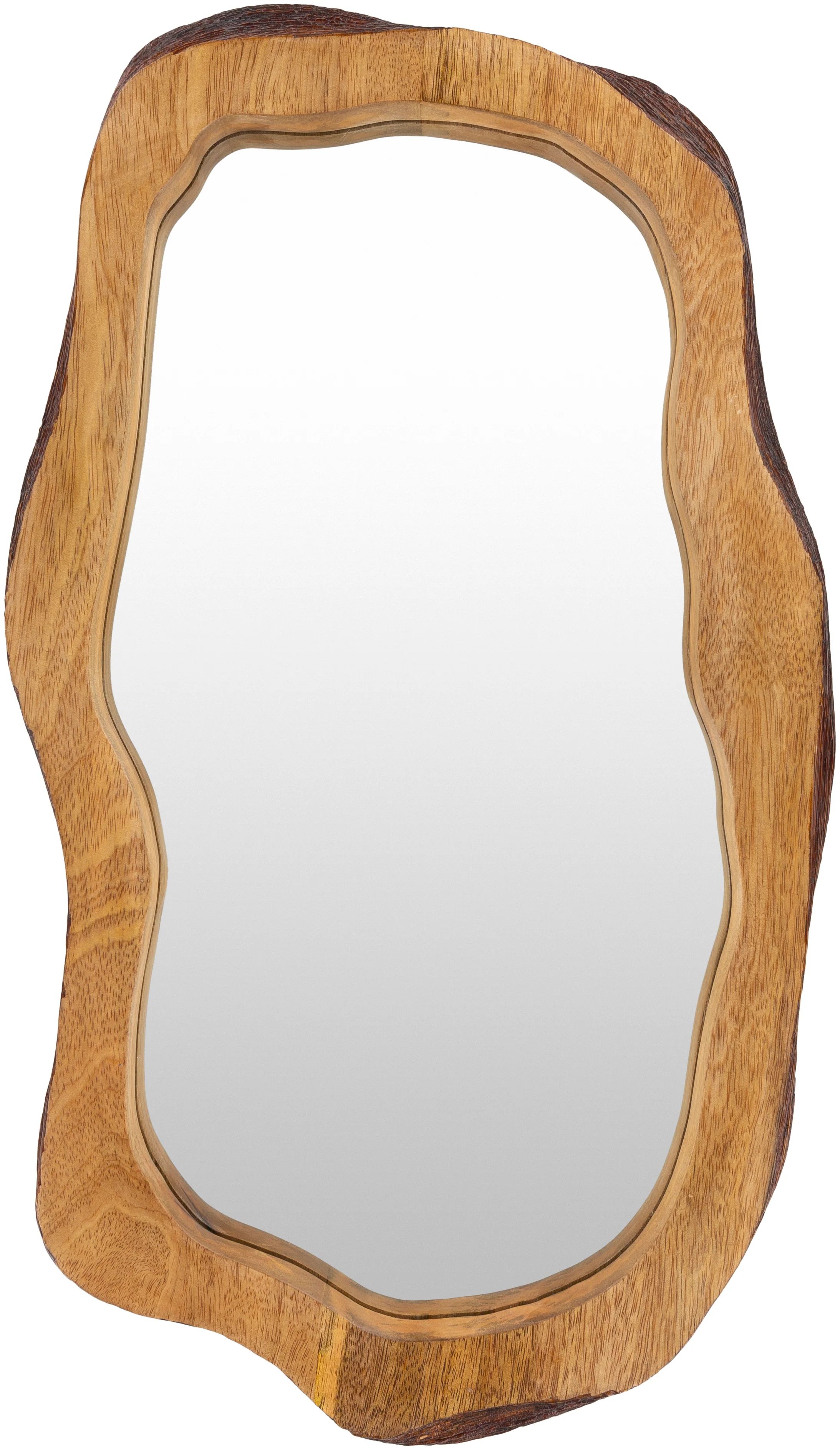 Edge Wood Natural Mirror 1'8"H x 1'0"W | Burke Decor