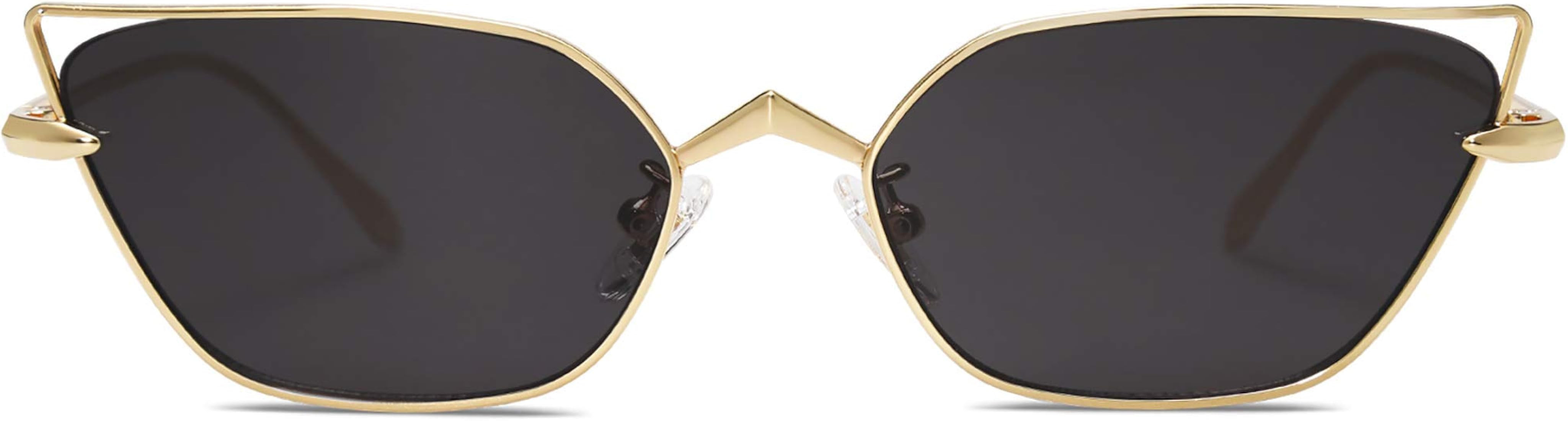 Small Cateye Sunglasses Fashion Narrow Fun Designer Sun Glasses SJ1127 | Amazon (US)