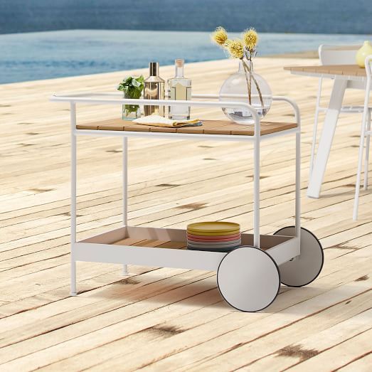 Halden Outdoor Bar Cart - Haze | West Elm (US)