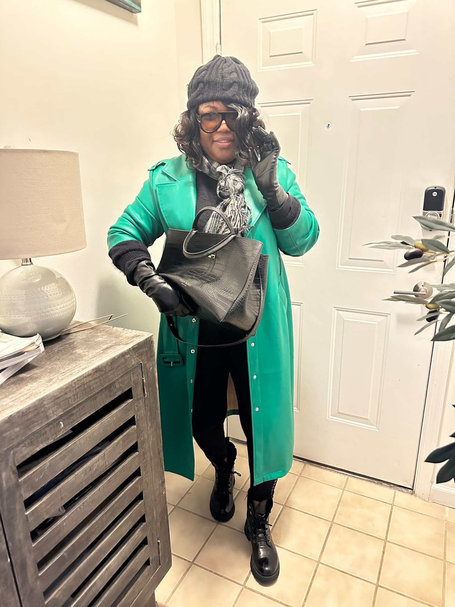 I’m styling this beautiful green leather coat from ELOQUII and my beautiful Lola Croc bad from Teddy Blake. I completed the look with my stacked Leather boots from Nine West .

#LTKStyleTip #LTKItBag #LTKActive