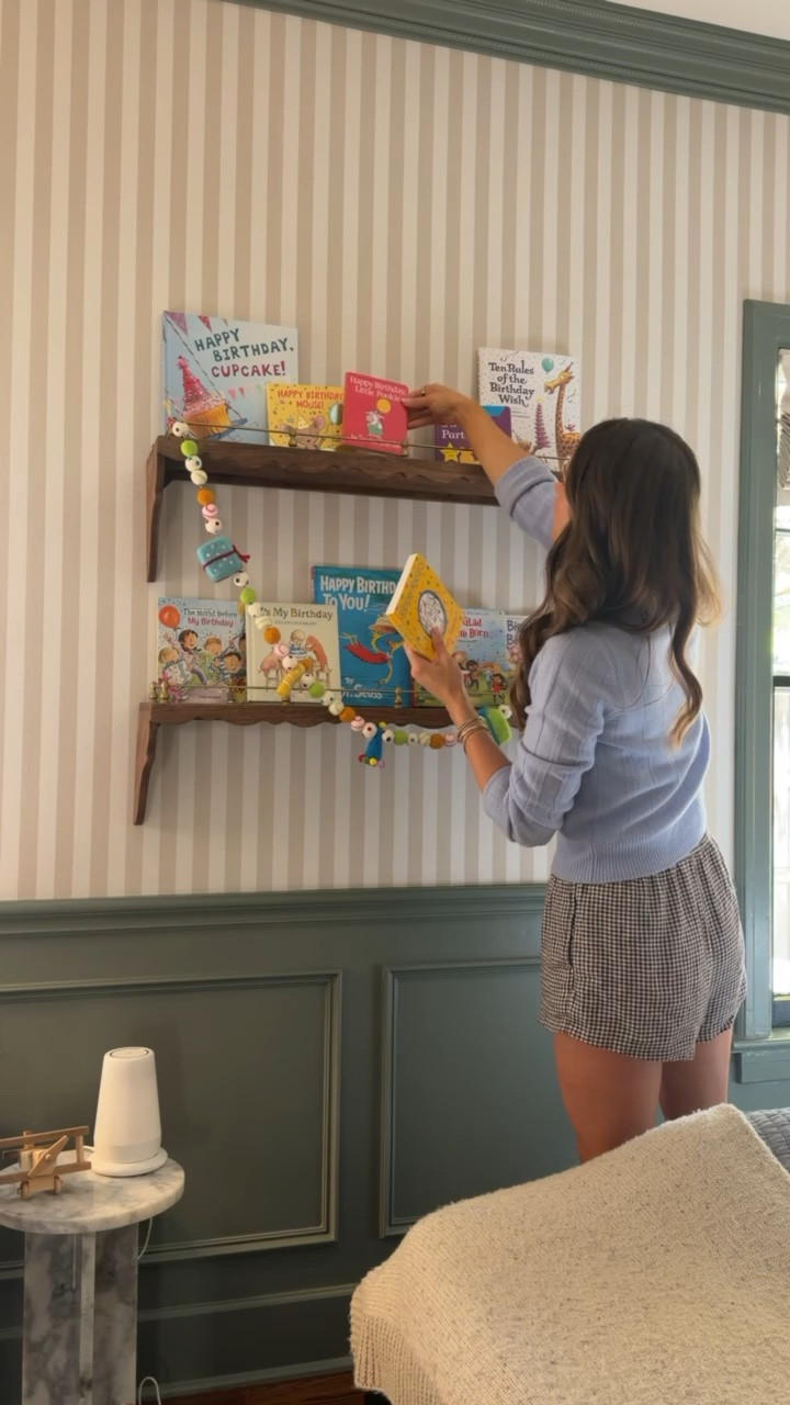 Emmett's birthday book shelves are up 🥳🥹 can't believe he is going to be 5!!!

#LTKKids #LTKmomlife #LTKHome