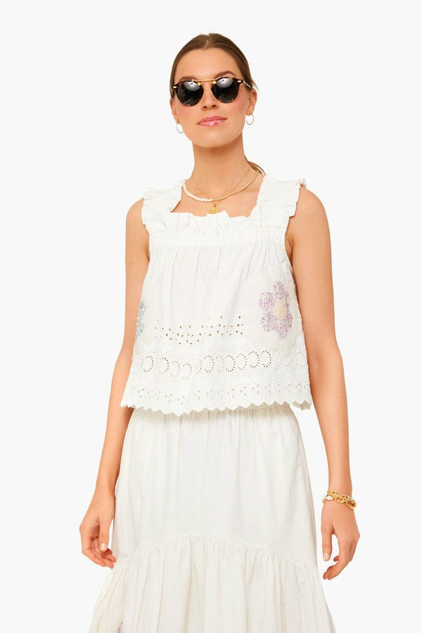 White Violette Patch Top | Tuckernuck (US)