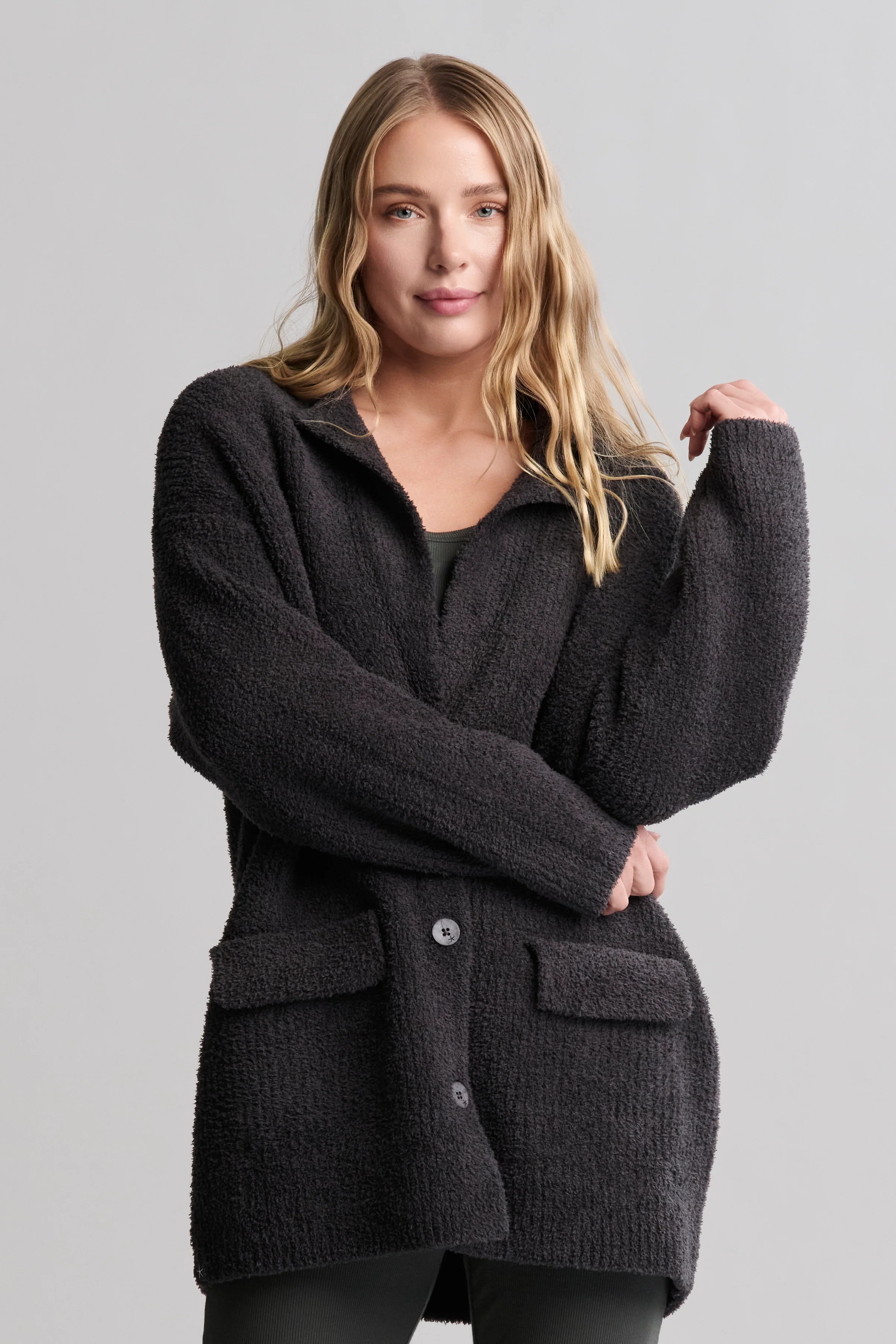 CozyChic® Rib Oversized Notch Collar Blazer | Barefoot Dreams