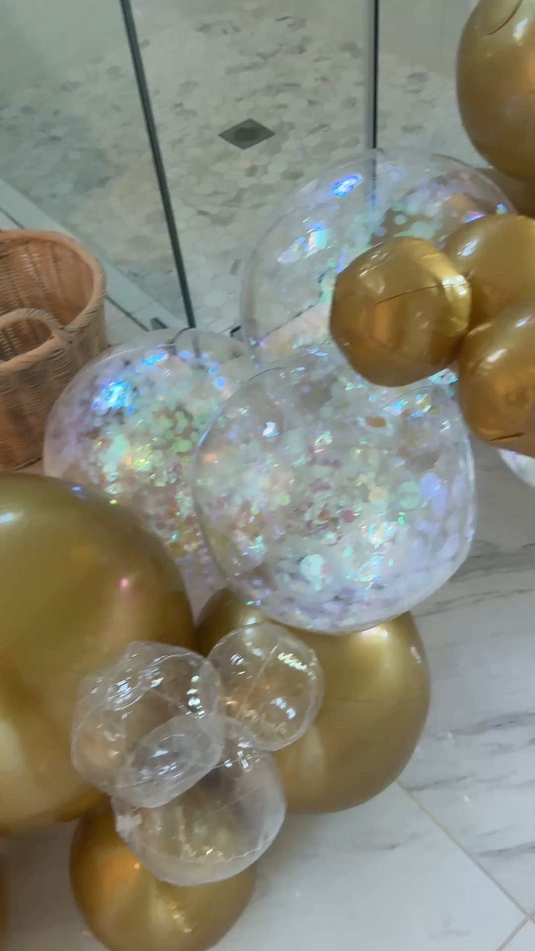 Easy Balloon Garland with Mini Dip balloons that blow up like beach balls and can be re-used!! Each large bundle has 5 balloons then added mini clusters of 3 #graduationparty #grad #classof2026

#LTKU #LTKHome #LTKSeasonal