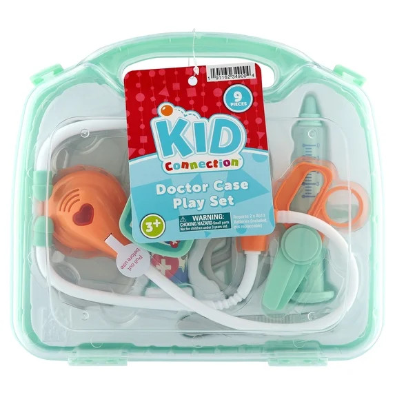 Kid Connection Doctor Carry Case Play Set - 9 Piece Medical Kit for Children | Walmart (US)