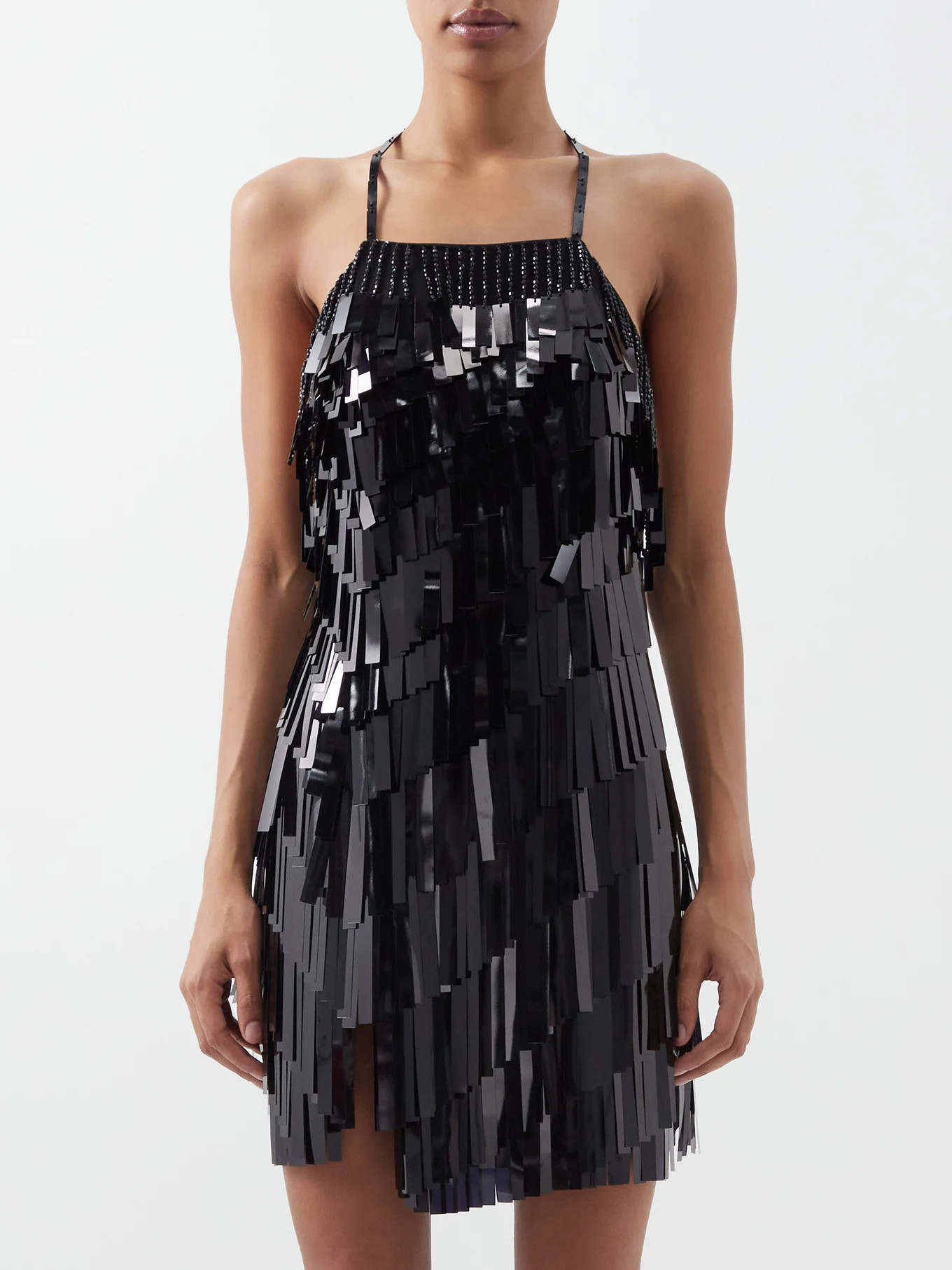 Halterneck sequinned mini dress | Matches (US)