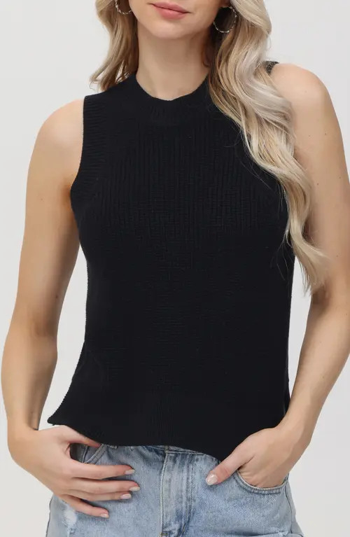 525 Demi Cotton Sweater Vest in Black at Nordstrom, Size Small | Nordstrom