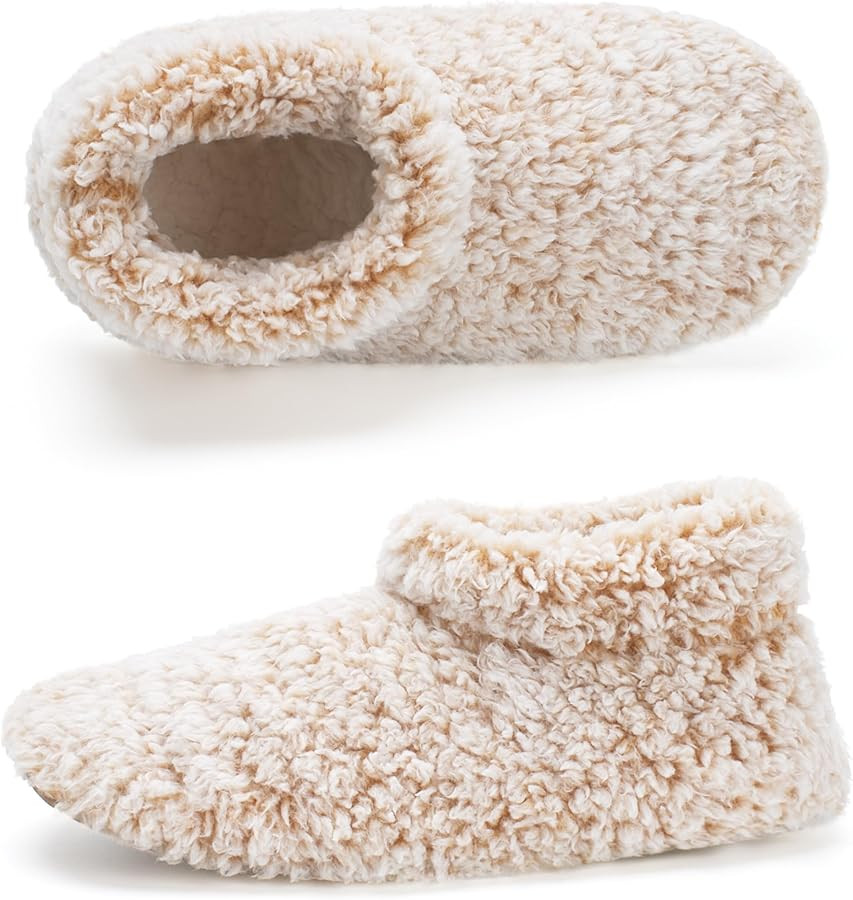 Cozylook Fuzzy Slippers for Women Indoor, Warm Bedroom Slip On Shoes, Winter Fluffy House Socks w... | Amazon (US)