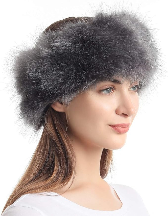 sy soul young Faux Fur Headband with Elastic for Women's Winter Earwarmer Earmuff | Amazon (US)