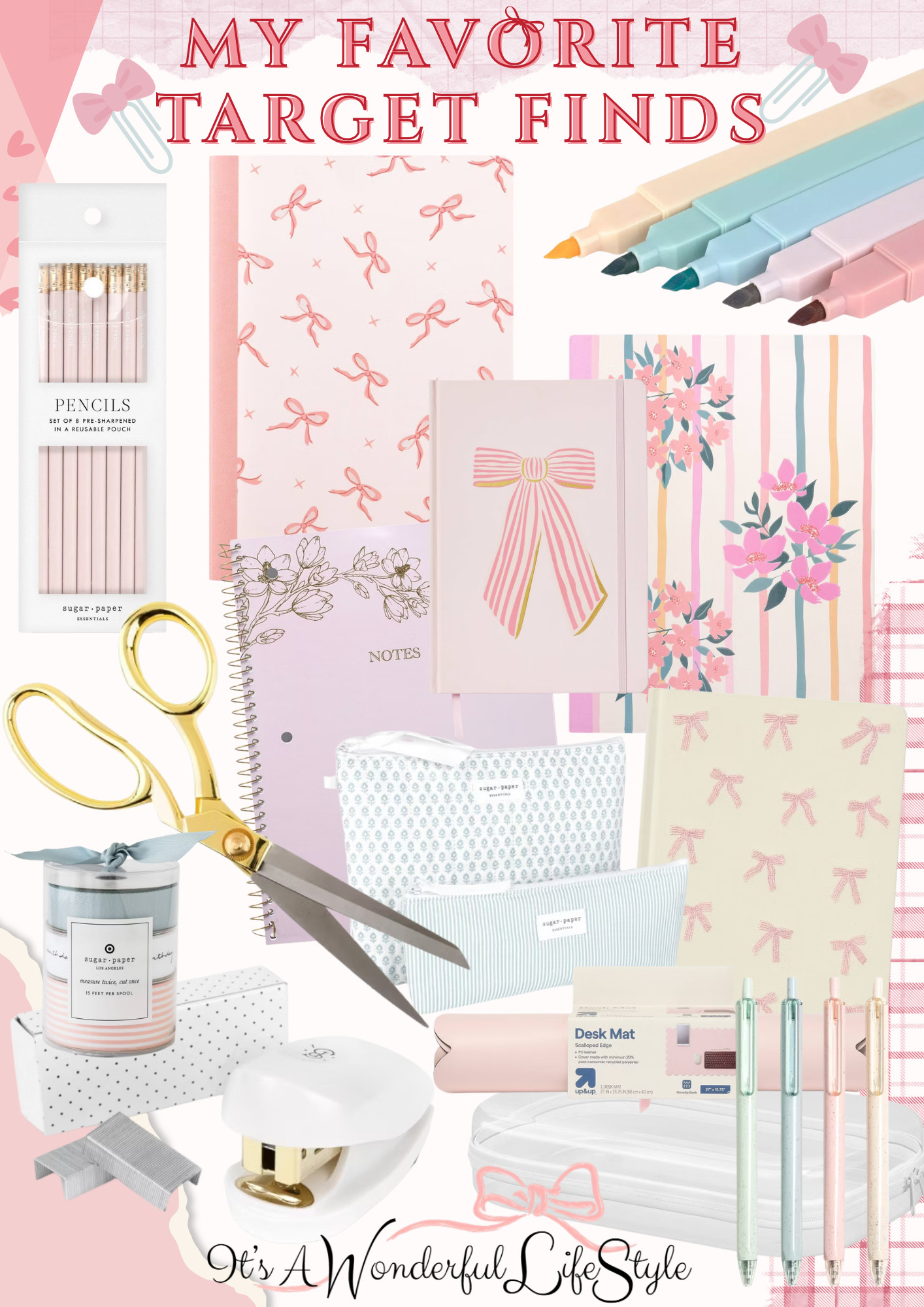 Target run... but make it pretty! 🎀

I'm loving all of these soft pastel office & stationery finds from Target! From the sweetest bow notebooks and pretty pens to floral organizers and chic desk accessories, these little touches make everyday tasks feel so much more fun. 

"Whatever you do, work at it with all your heart, as working for the Lord." ✨ Colossians 3:23

#TargetFinds #TargetStyle  #DeskDecor #Schoolsupplies #BowAesthetic