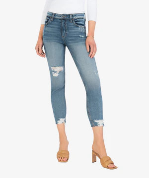 Rachael High Rise Mom Jean (Mend Wash) | Kut From Kloth