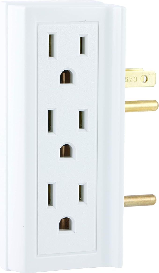 GE 6 Outlet Side Access Outlet Adapter Wall Tap, Turn 2 Outlets Into 6, 3 Prong Outlets on Both S... | Amazon (US)