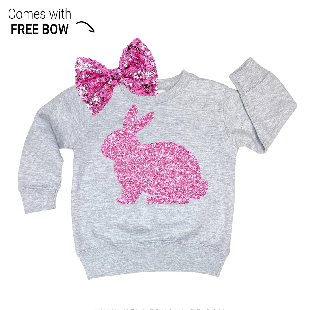 Girls Easter Bunny Shirt, Toddler Girl Easter Outfit, Kids Easter Sweatshirt, Toddler Girl Easter... | Etsy (US)