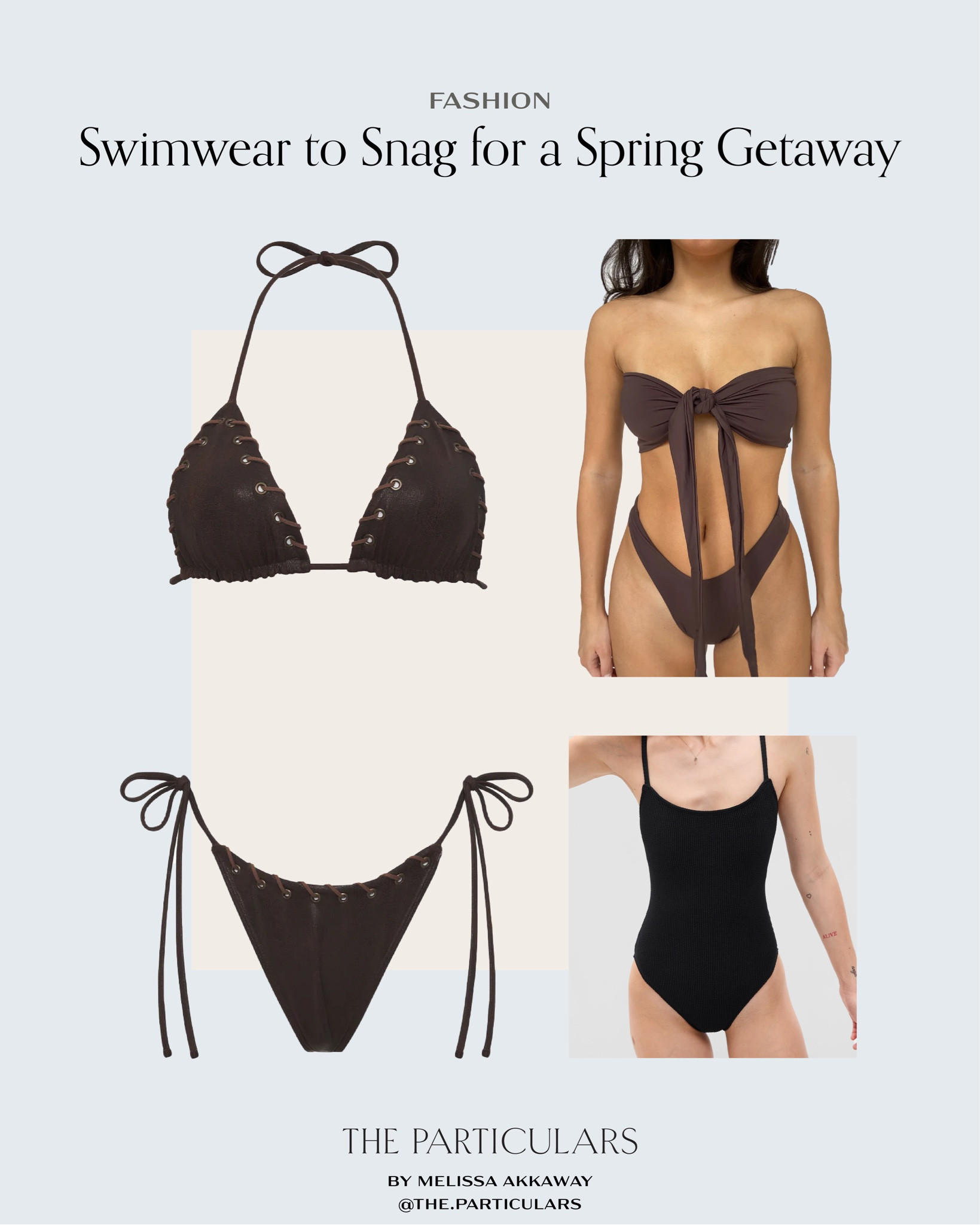 Neutral and versatile swimwear to get for your next beach getaway. 

Outfit inspo, OOTD, swimwear finds, beachwear, bikini finds, beach outfit, pool outfit, vacation outfit, vacation style, pool style, summer looks, spring vacation, packing inspo, neutrals

#LTKtravel #LTKSeasonal #LTKswim