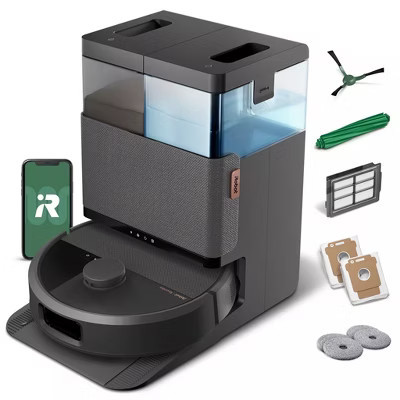 iRobot Roomba Plus 505 Combo Vacuum & Mop + AutoWash Dock Dual Spinning Pads Extend, Pad Wash & Heated Dry, Self-Cleans Black | Target