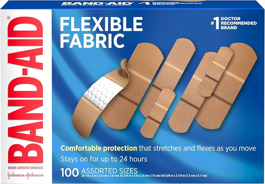 Band-Aid Brand Flexible Fabric Adhesive Bandages, Comfortable Sterile Protection & Wound Care for... | Amazon (US)