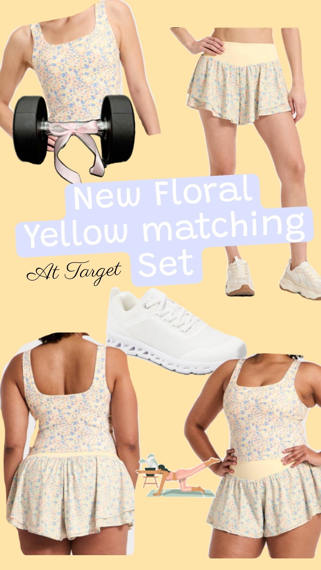 The cutest floral yellow set just hit Target! This butter yellow is hot this season! You can mix and match or get the matching set. True to size for this set. The bottoms are flowy and soft!! #fitness #workoutsets #workoutfit #butteryellow

#LTKootd #LTKU #LTKfitnessgoals