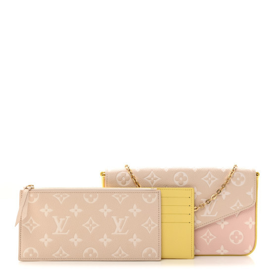 Empreinte Spring in the City Felicie Pochette Chain Wallet Pink Beige Yellow | FASHIONPHILE (US)