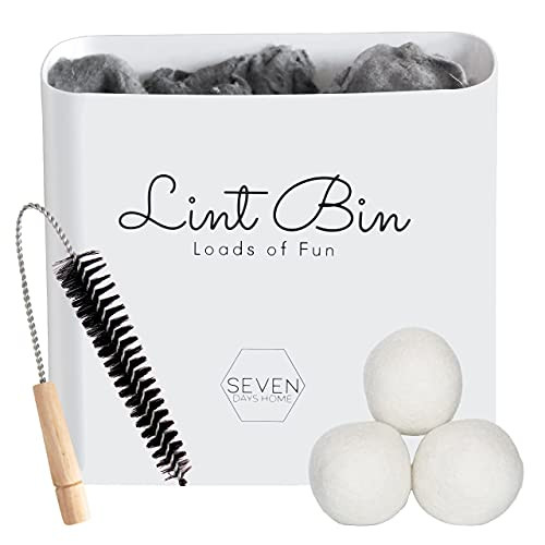 Magnetic Lint Bin for Laundry Room Decor and Accessories 3 Piece Set Bundle - Laundry Room Organizat | Amazon (US)