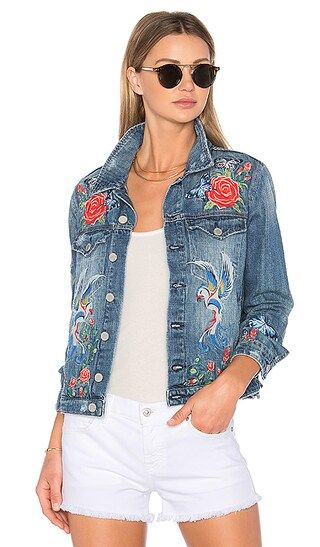 BLANKNYC Embroidered Denim Jacket in Wild Child | Revolve Clothing