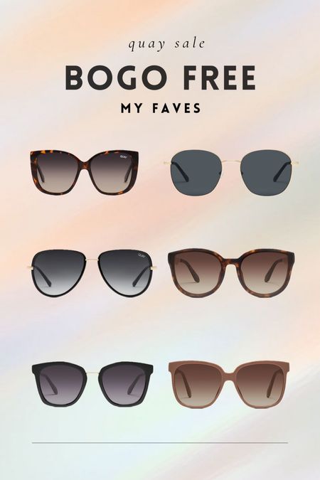 Summer sunglasses! But one get one FREE! Quay sunglasses are such great prices and they are a great quality. 

#LTKFindsUnder50 #LTKSaleAlert #LTKTravel