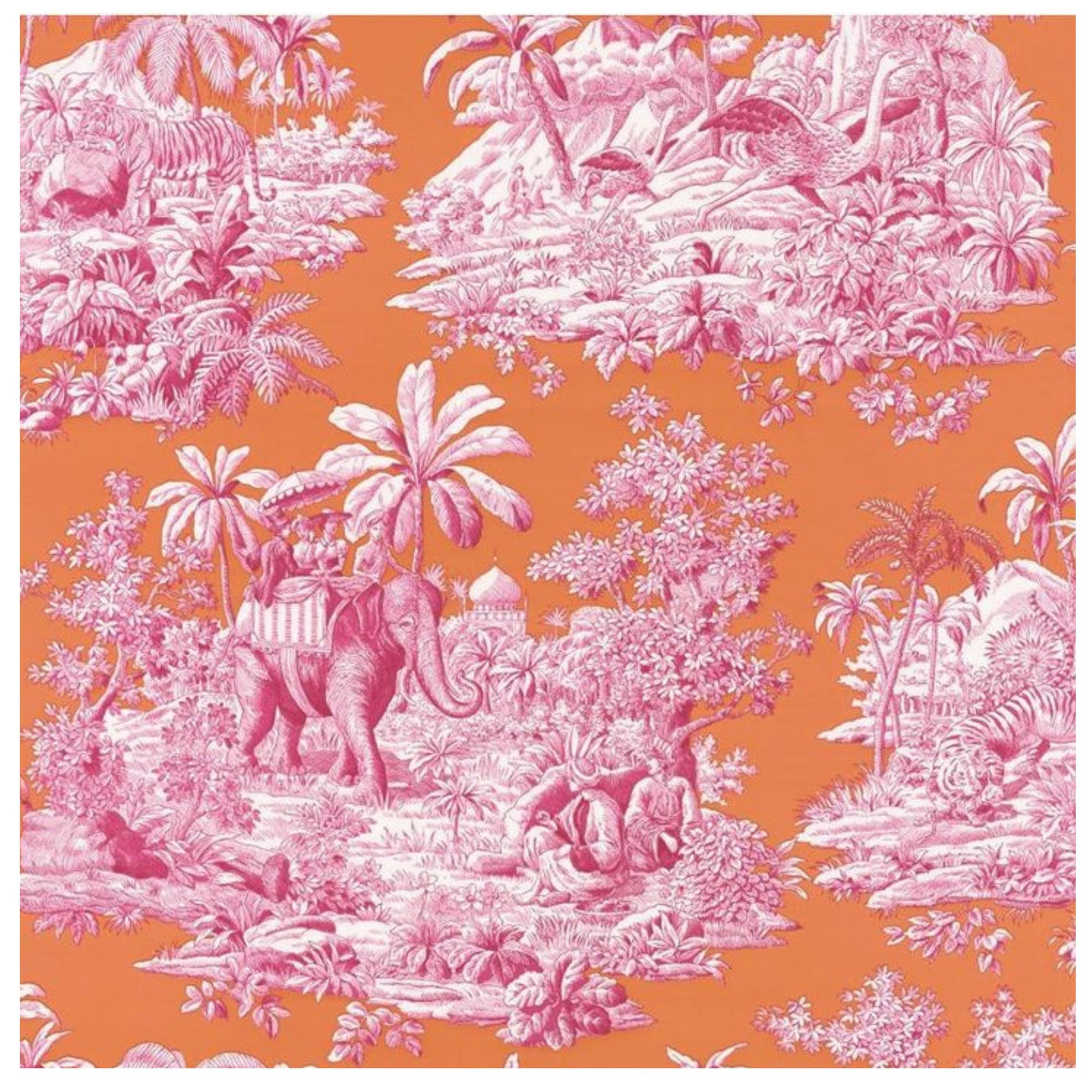 Stxy's Vintage Cocktail Napkins (3ply) - 60ct - Pink and Orange French Toile Paper Napkins Vintag... | Amazon (US)