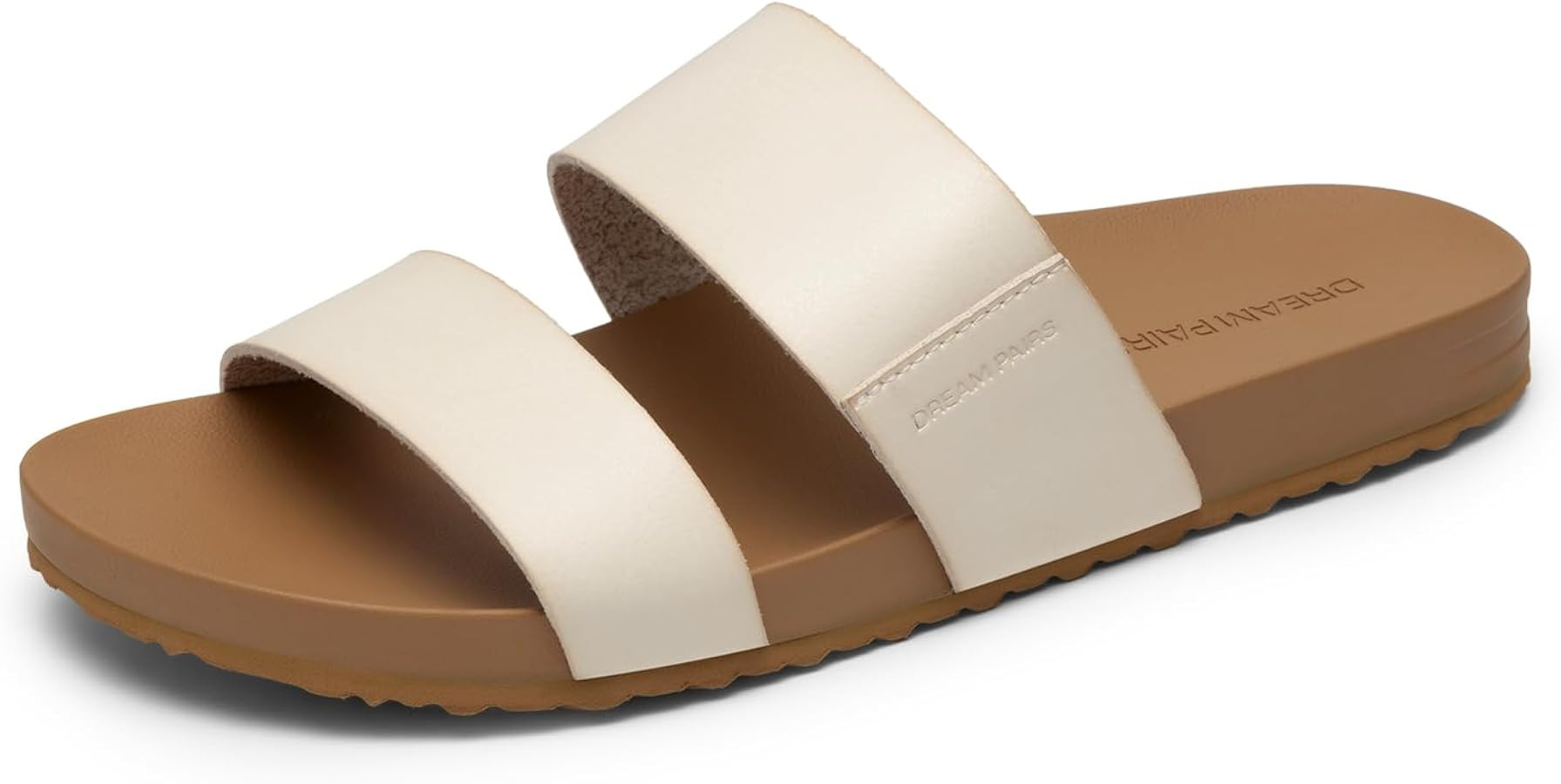 DREAM PAIRS Women's Open Toe Slides Sandals Comfortable Arch Support Footbed Two Strap Slip-on Fa... | Amazon (US)