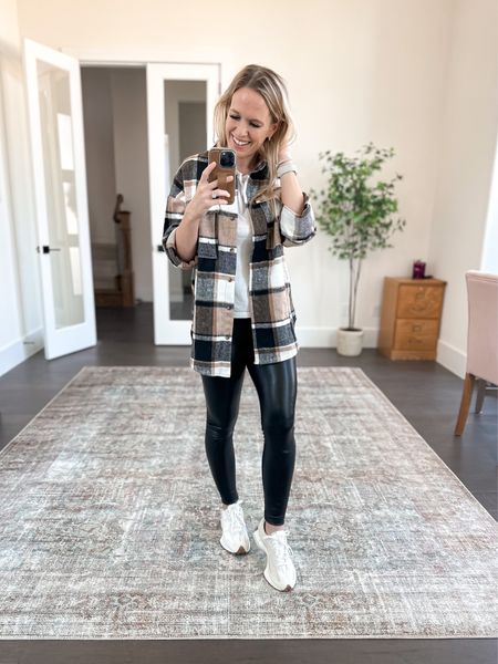 Fall outfit:  Shacket from Amazon, faux leather leggings on sale at Amazon and NSale

#LTKxNSale #LTKunder100 #LTKxPrimeDay
