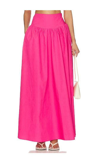 Poplin Drop Waist Skirt in Boom | Revolve Clothing (Global)